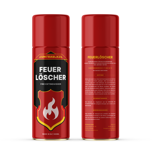 Fire Extinguisher Spray Design Design by Reka Rekzer