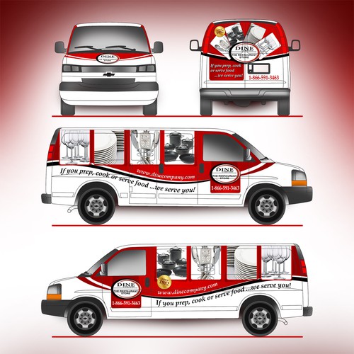 Create a Van Wrap for DINE COMPANY/ THE RESTAURANT STORE | Signage contest