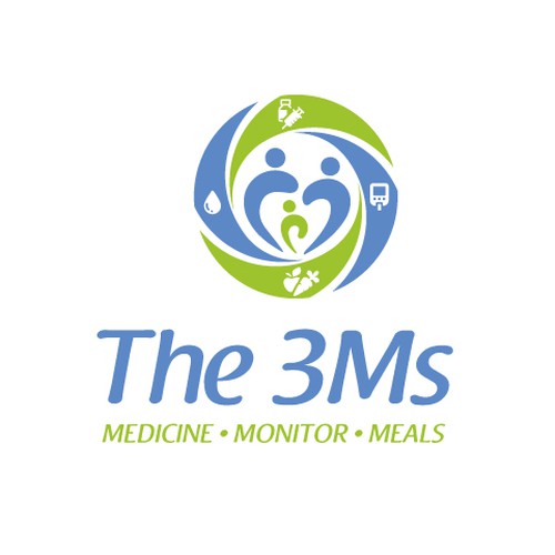 Logo for National Type 1 Diabetes Behavioral Health Research Study “3Ms 2.0” Design by Lexmont