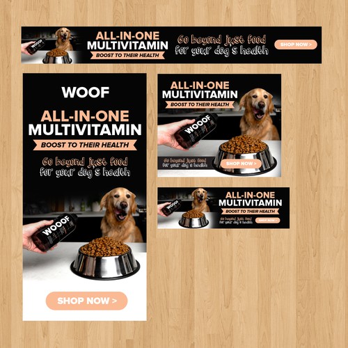 WOOOF Dog Multivitamin banner ads Design by Graphics House