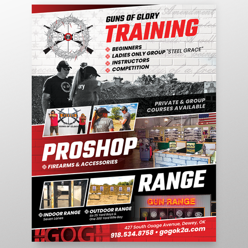 Full page AD for an ANNUAL MAGAZINE for a GUN RANGE! Design by Rose ❋