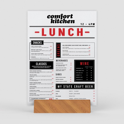 Designs Design a cool new menu for a breakfast & lunch spot in