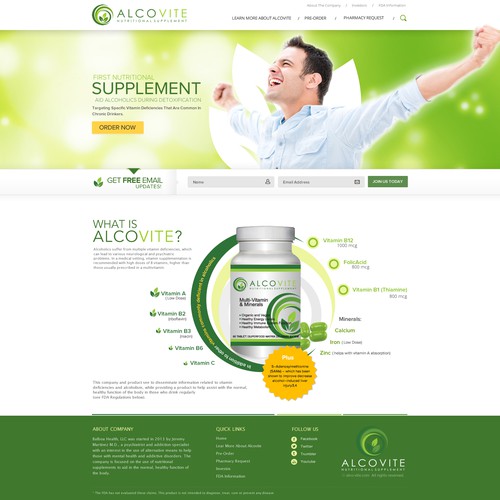 Create a Stunning Homepage for Vitamin Supplement - Guaranteed Award! Design by s.digital