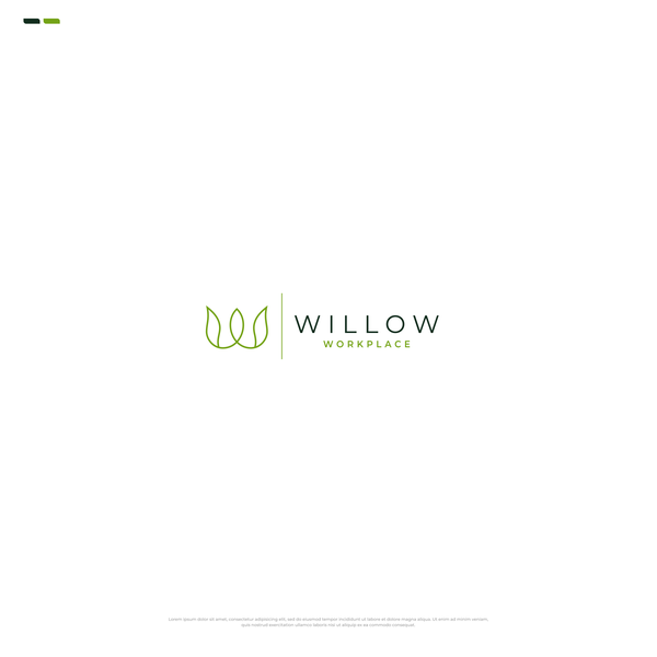 Letter W + Leaf for Willow Workplace