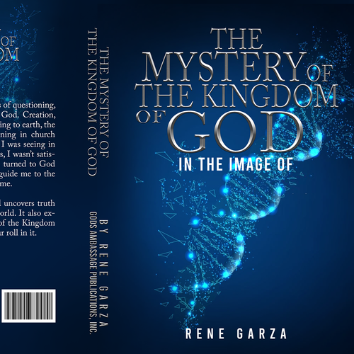 Wrap around book cover depicting good and evil in the DNA Design by H-Izz Design