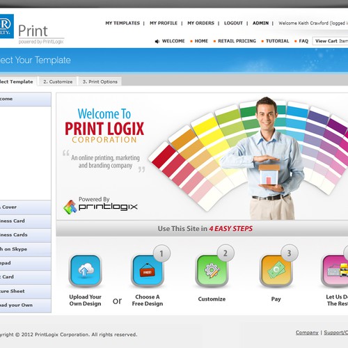 Help PrintLogix Corporation design our Welcome page! Ontwerp door VijayaDesign