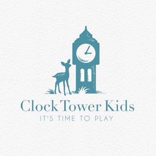 "Clock Tower" logo design for children's clothing brand.  Bold, modern, and elegant design. Diseño de creta