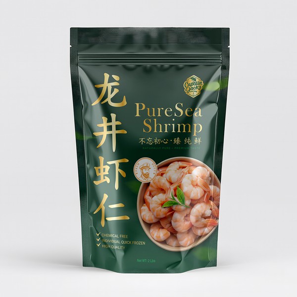 Packaging Design for Captain Jacks PureSea Shrimp