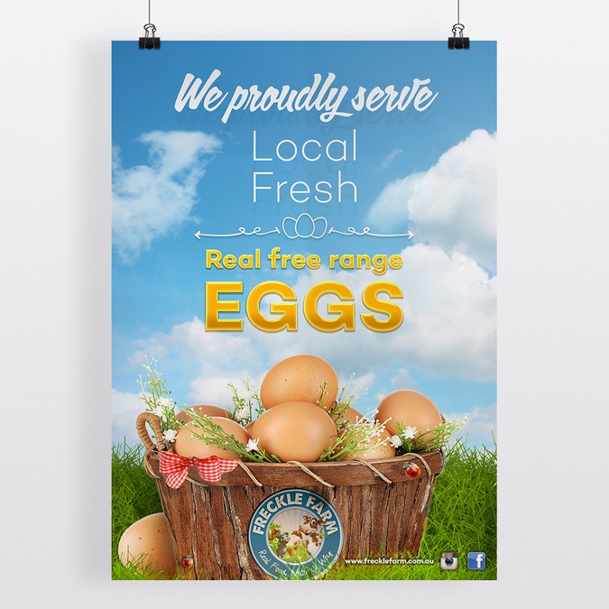 Design a poster for Freckle Farm eggs Poster contest