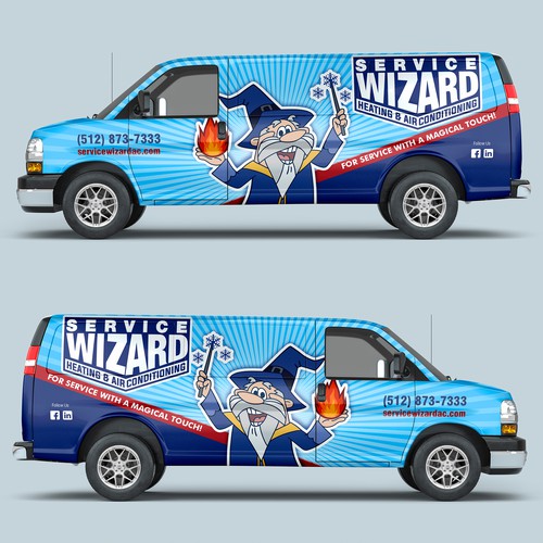 HVAC Service Van Wrap Design Design by ezesol™