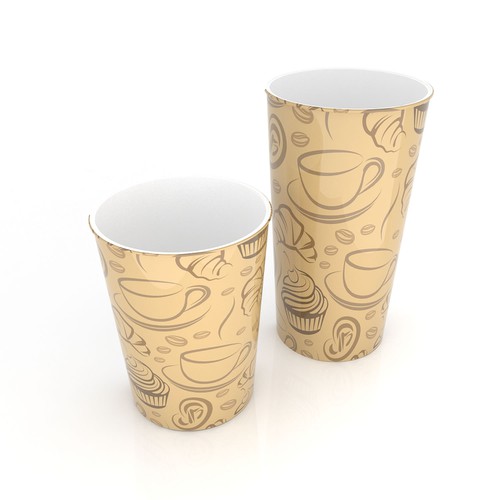 Artwork Design for Paper Cups Diseño de Modelab X