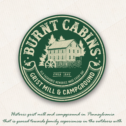 Vintage Logo for Pennsylvania Campground Design by DIX LIX MIX