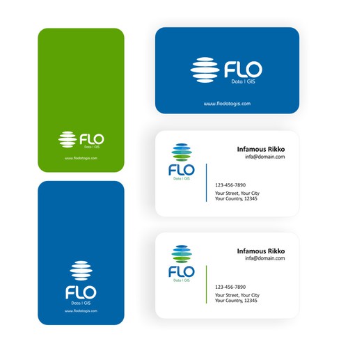 Business card design for Flo Data and GIS デザイン by InfaSignia™