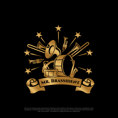 brass band  Brass band, Music notes art, Logo design