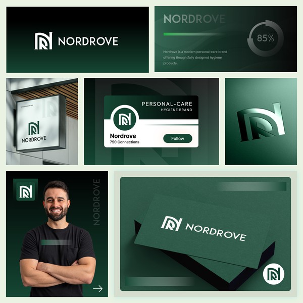 Nordrove Logo Design – Premium Personal Care & Portable Electric Bidet Brand Identity