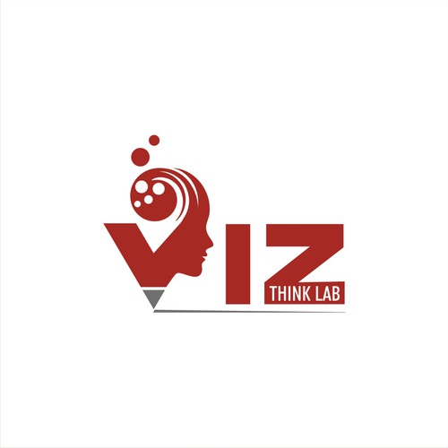 A logo on how Viz Think Lab uses visual thinking drawing skills to promote business creativity Design by Raju Chauhan