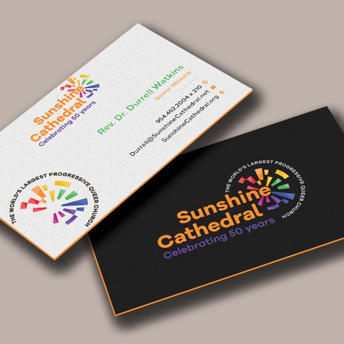 Business Card for Growing Progressing LGBTQ Church Design by Allin1 design