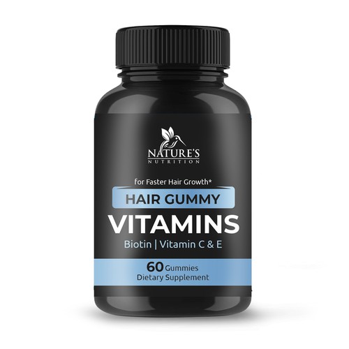 Nature's Nutrition needs a Gummy Vitamins black label Design by bilyanas