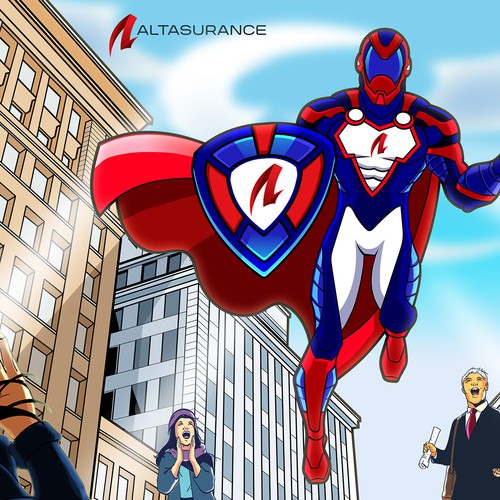 Design an Awesome Superhero Mascot for Insurance Firm Design by harwi studio