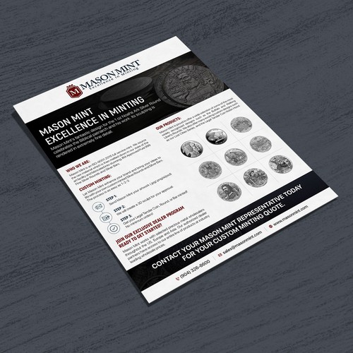 Create An Exciting Flyer To Showcase Our Custom Silver Coin Program Design by Ɱosɑic™