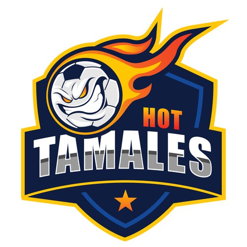 5-6 year olds need a soccer team logo! HOT TAMALES Design por Grey Crow Designs