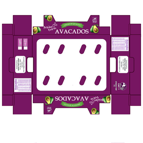 Avocado export box design Design by halesen