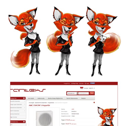 Fox Character Design Contest Design by PHACE