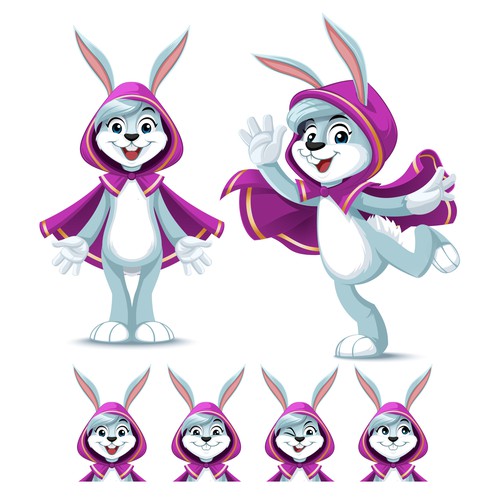 Cloak-Wearing Bunny Character (Vector) for Children's Book! Design réalisé par betterfly