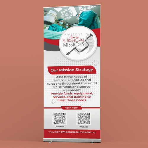 Surgical Non-Profit needs two 33x84in retractable banners for exhibitions Réalisé par GusTyk