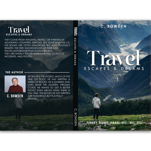 Cover for a travel/autobiography/brief essay book Design by aaliadraws