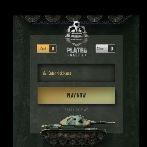 Design a main page for a mean tanks artillery mobile game Design by shamfeen