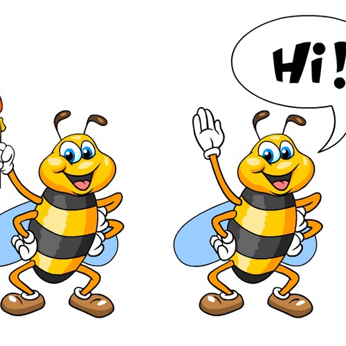 Create a Cute and Cuddly Cartoon Bee Mascot for Epic Beeswax ...