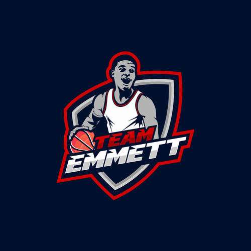 Basketball Logo for Team Emmett - Your Winning Logo Featured on Major Sports Network Design por Nexa™