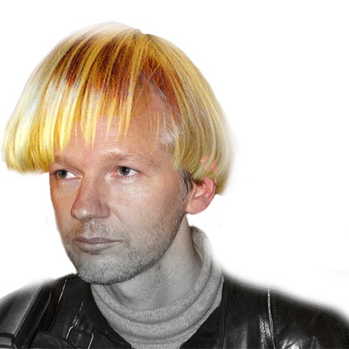 Design the next great hair style for Julian Assange (Wikileaks) Diseño de ArtDsg
