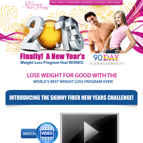 Create the next website design for Skinny Fiber New Year's Challenge Diseño de LV2