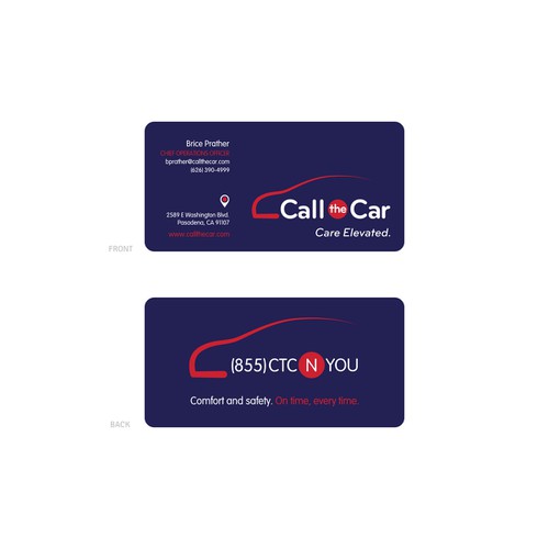 business card for Call the Car Design by donvito