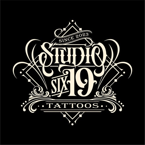Vintage Tattoo Shop Logo Diseño de gcsgcs