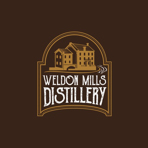 Logo For Distillery With Historic House 