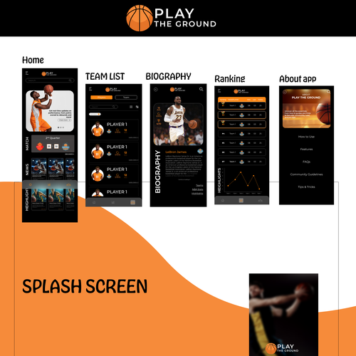 Basketball UI design Design by IWondersStudio