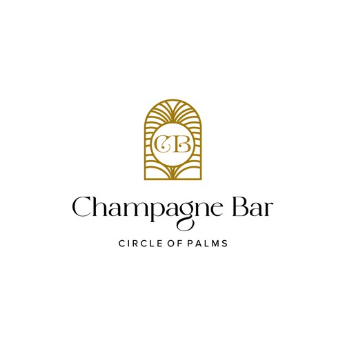 Luxury and modern Champagne Bar logo Design by Gustyjoe