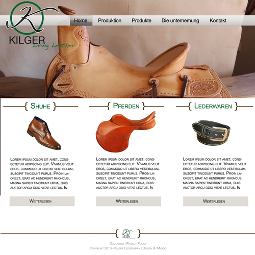 Web page design contest entry by Myndo