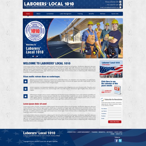 Create the next website design for Laborers Local 1010 Diseño de Googa