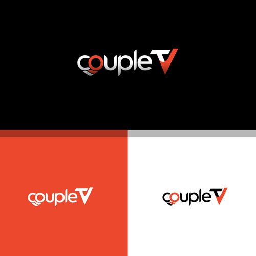 Couple.tv - Dating game show logo. Fun and entertaining. Design by Livorno