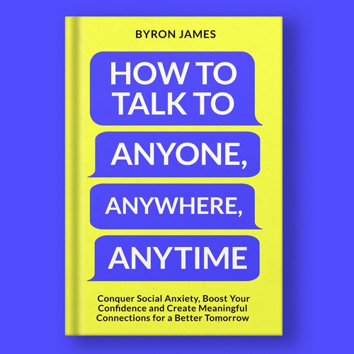 Design a book cover for people who are uncomfortable talking to others Design by aleksandarzija