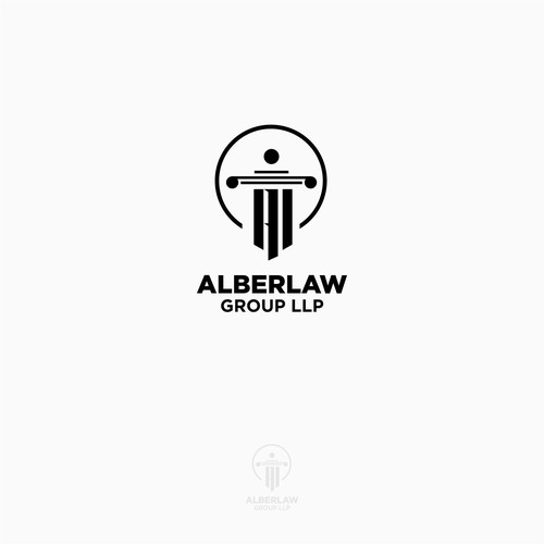 Law office firm logo keep Alber Law separate it looks better Design by njlmddn