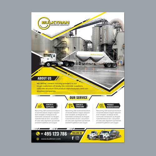 Trucking company marketing flyer Design by idea@Dotcom