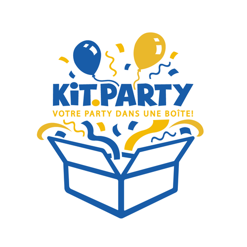 Design a fun logo for a businees offering a party in a box! Design by JairOs