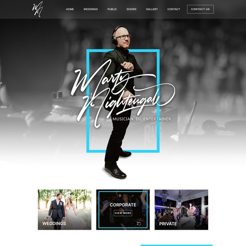 Dynamic DJ & Musician needs a website for weddings & corporate entertainment Design by FuturisticBug