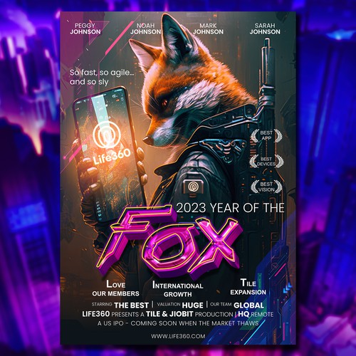 Life360 2023 Year of the Fox Poster Design by Rockinrule