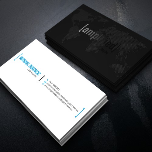 Tech company business card design Design by DesignsTRIBE